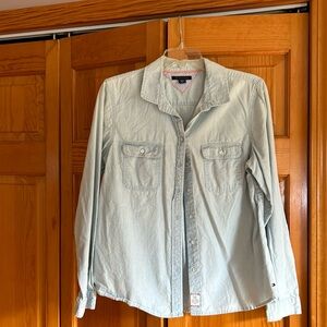 Light blue Jean shirt size Lg